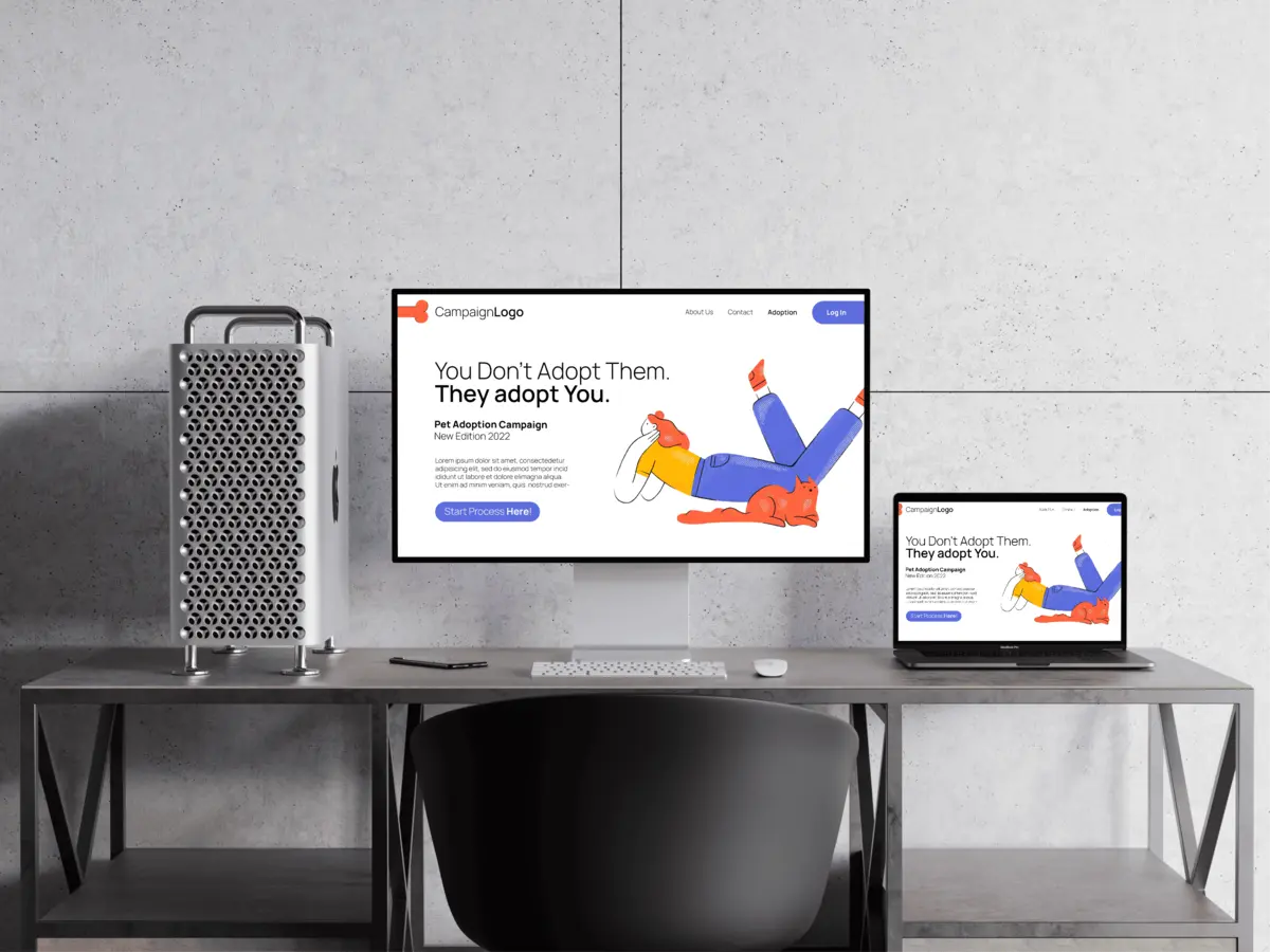 Website mockup generated from URL