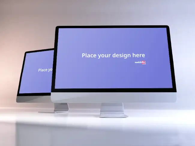 Apple iMac Computers Mockup Generator | Mokkify